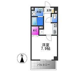 GrandPacific田島Luxe 1Kの間取図画像