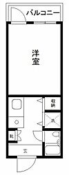 エムズ横浜 ワンルームの間取図画像
