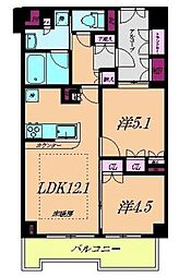 グレーシア 2LDKの間取図画像