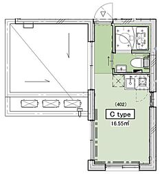 PROTOebisu ワンルームの間取図画像