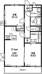 リブリ・桜レジデンス 2LDKの間取図画像