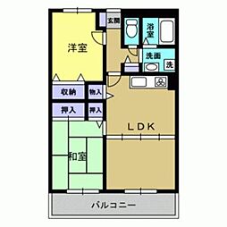 Ｈｉｌｌｓ光の森 202 2階2LDKの間取り