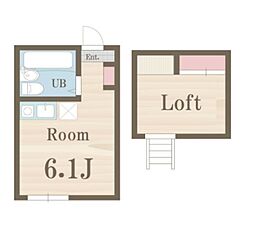 my plan 中野A 2階ワンルームの間取り