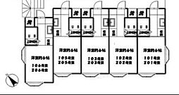 ラフィーネ新宿 ワンルームの間取図画像