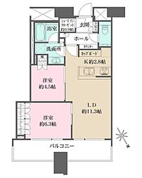 スカイズタワー&ガーデン 2LDKの間取図画像