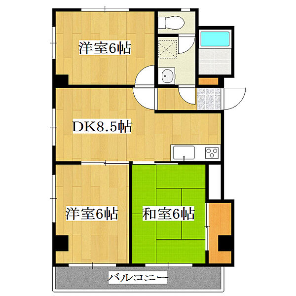 Ｔ’Ｓｇａｒｄｅｎ小岩 402｜東京都江戸川区北小岩６丁目(賃貸マンション3DK・4階・55.90㎡)の写真 その2