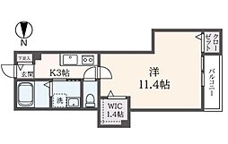 アニュス・デイ高輪 1Kの間取図画像