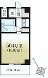 スカイコート西川口7 ワンルームの間取図画像