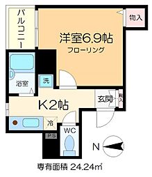 ルーエ21 1Kの間取図画像