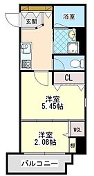 R-LINK南福岡 2Kの間取図画像