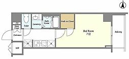 ラティエラ都立大学 1Kの間取図画像