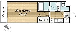 LAUREL妙典1 1Kの間取図画像