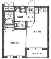 epicせいせき 1階1DKの間取り