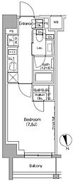 ザ・パークハビオ高円寺レジデンス 1Kの間取図画像