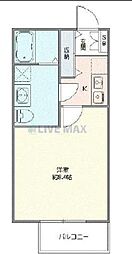 JR武蔵野線 南流山駅 徒歩5分の賃貸アパート 1階1Kの間取り