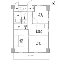 ハイツビクトリー 3Kの間取図画像
