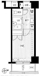 メインステージ平和島 3階1Kの間取り