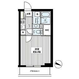 SkyPremiumShinjukubond 1Kの間取図画像