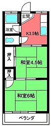 須賀コーポ 2Kの間取図画像