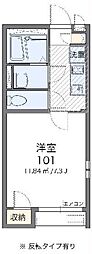 レオパレスクレイノディンカント 1Kの間取図画像