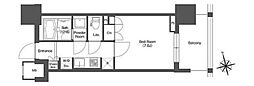 LIBRGRANT西新宿WEST 1Kの間取図画像