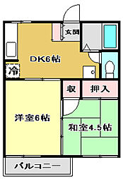 ハイツ京島2 2DKの間取図画像
