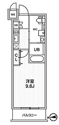 ALTERNA中野 1Kの間取図画像