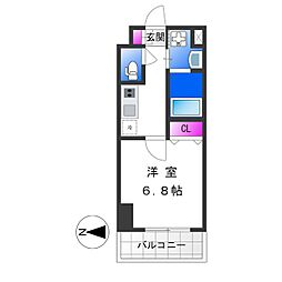 フェリオ 1Kの間取図画像