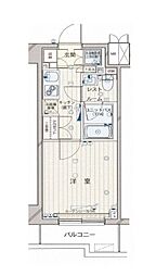 ルーブル川崎都町壱番館 1Kの間取図画像