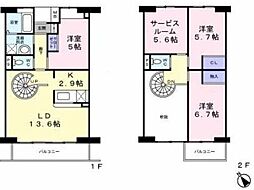 グランドゥール鶴ヶ島 3階3SLDKの間取り