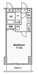 アーバンフラッツ池袋プレミアム 14階1Kの間取り
