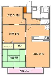 アイリス 3LDKの間取図画像
