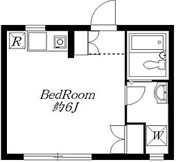 南品川フラッツ 2階ワンルームの間取り