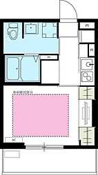 リブリ・花見堂 1Kの間取図画像