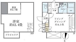 アレーロ新中野2 地下1階1SLDKの間取り