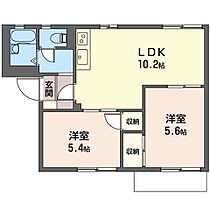 コーポみどりＢ 00102 ｜ 千葉県鎌ケ谷市東中沢２丁目8-11（賃貸アパート2LDK・1階・45.50㎡） その2