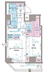 ガリシア新宿NorthII 11階1LDKの間取り