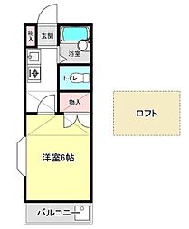 クオリティナガクボ 1Kの間取図画像