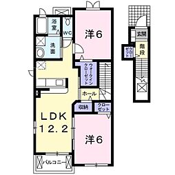ル・シャトー 2LDKの間取図画像
