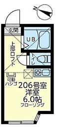 ユナイト生田マドンナストリート ワンルームの間取図画像