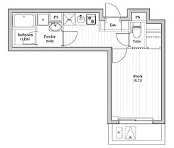 豊島千早レジデンス 3階1Kの間取り