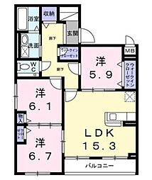 間取図画像 3LDK