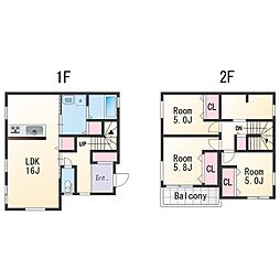 ルピナスコート 1階3LDKの間取り