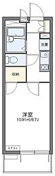 レオパレスときわマンション2 1Kの間取図画像