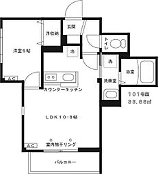 Ｍ＆ドミール 1階1LDKの間取り