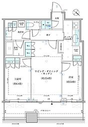 パークタワー勝どきサウス 2LDKの間取図画像