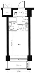 メインステージ多摩川駅前 ワンルームの間取図画像