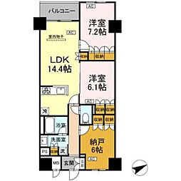 サンジョイアゼロ 2階2SLDKの間取り