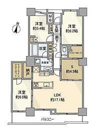ザ ファーストタワー 28階3SLDKの間取り