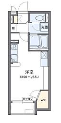 レオパレスミランダカーサ ワンルームの間取図画像